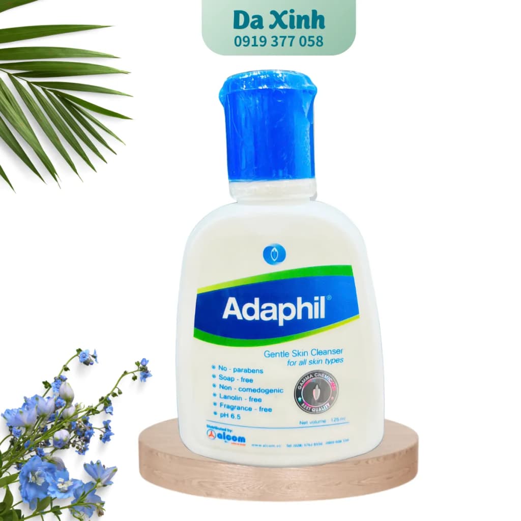 Adaphil 125ml - Sữa rửa mặt làm sạch da mềm mịn dạng sữa không bọt an toàn cho da nhạy cảm