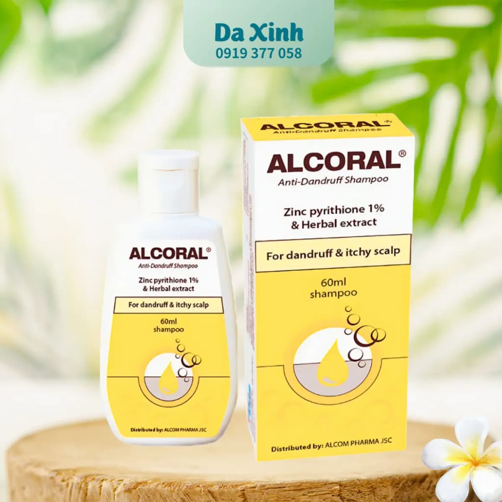 Alcoral - 60ml -  Dầu Gội Giảm Gàu Hiệu Quả, Ngăn Ngừa Nấm Ngứa Da Đầu