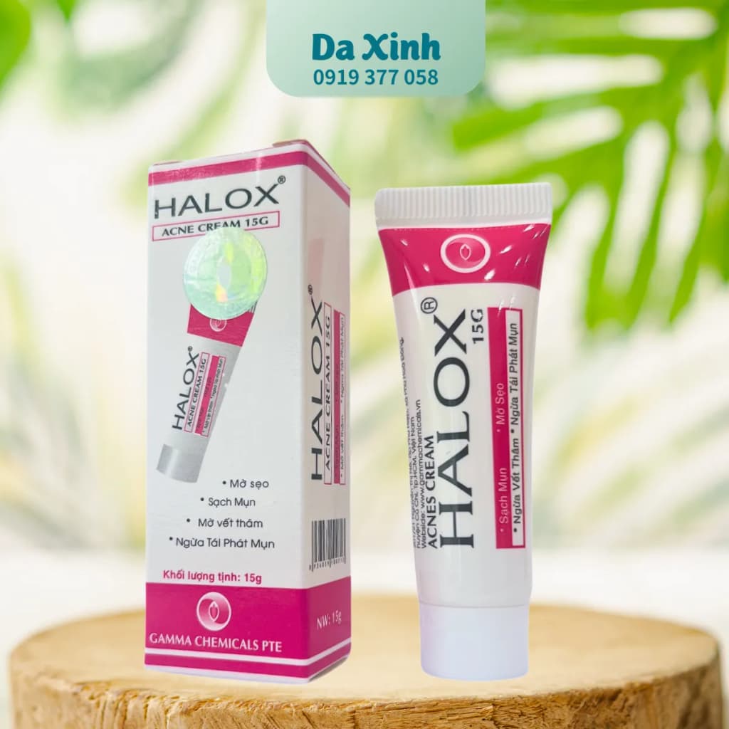 Kem mụn Halox 15g - Chăm sóc da mụn, mờ thâm mụn, sáng da 