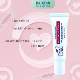 Kem Mụn Vin21 Anti-Acne Cream +4Zinc – Giải Pháp Chăm Sóc Da Mụn Cho Làn Da Sáng Mịn