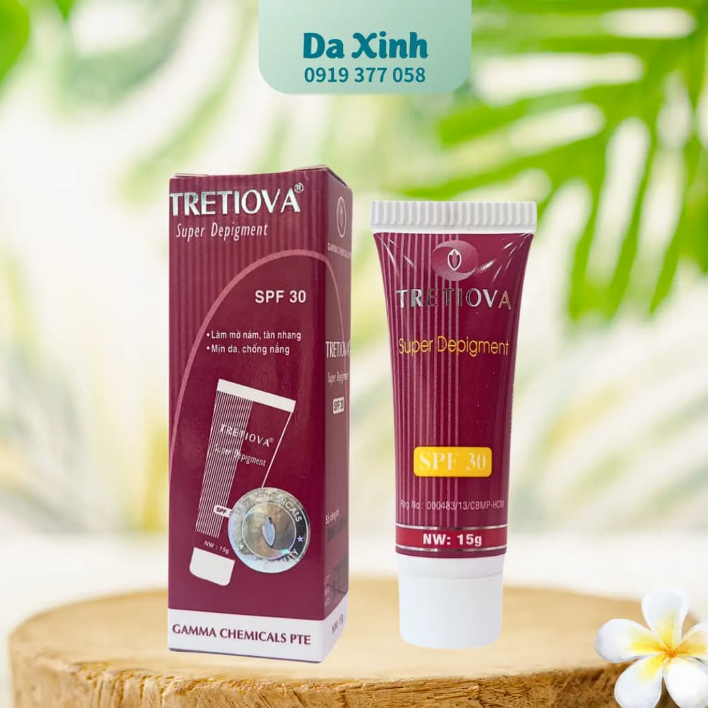 Tretiova 10g – Giảm Nám, Thâm Mụn, Tàn Nhang, Giúp Da Sáng Mịn