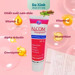 Alcom Depigment 30g - Giảm thâm mụn nám da, đều màu da và trắng da