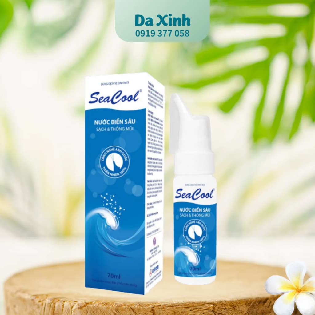 Xịt Mũi Nước Biển Sâu Seacool 70ml– Giảm Nghẹt Mũi, Làm Sạch Mũi Tự Nhiên