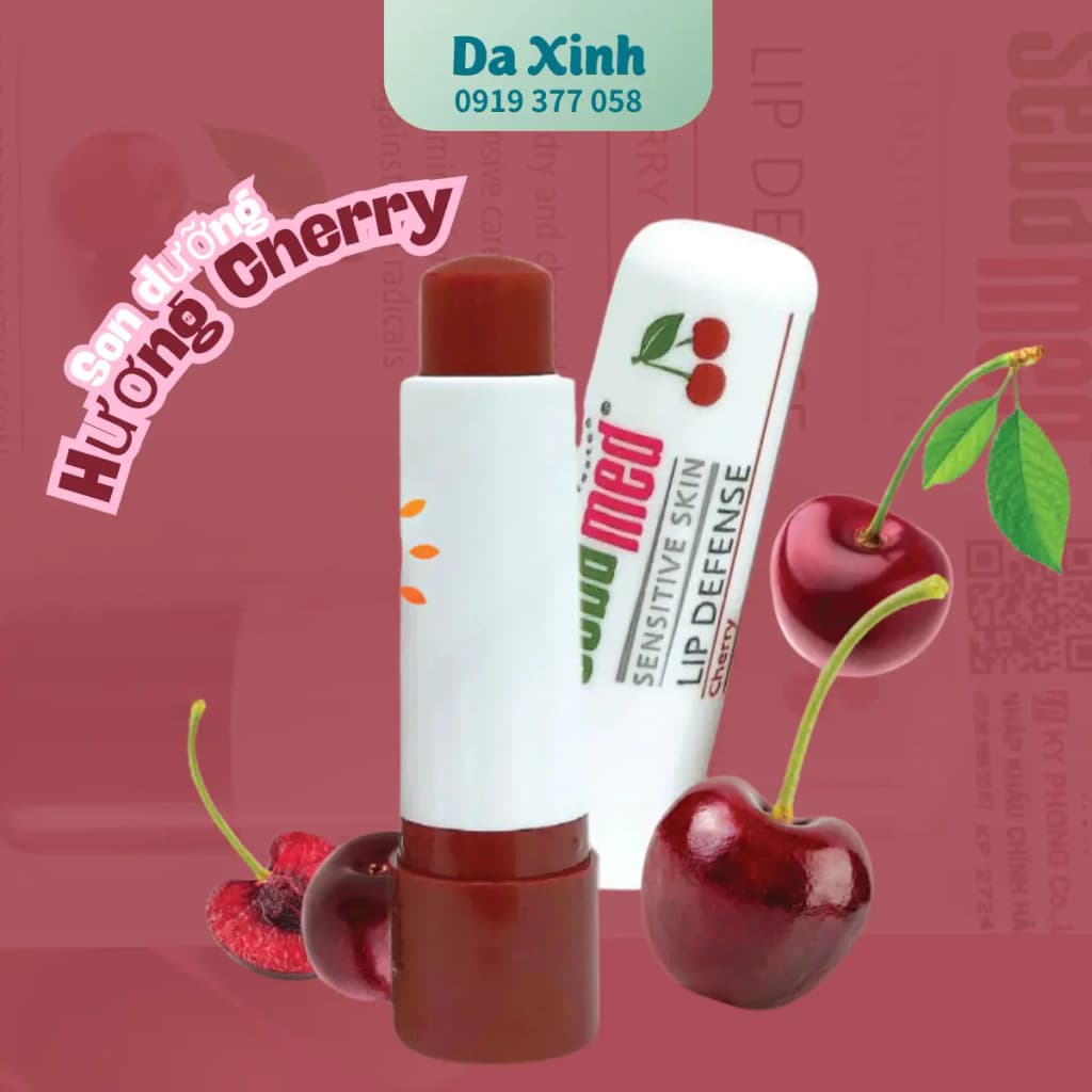 Son Môi Sebamed Màu Đỏ Cherry – Dưỡng Ẩm, Bảo Vệ Môi Nhập Khẩu Từ Đức