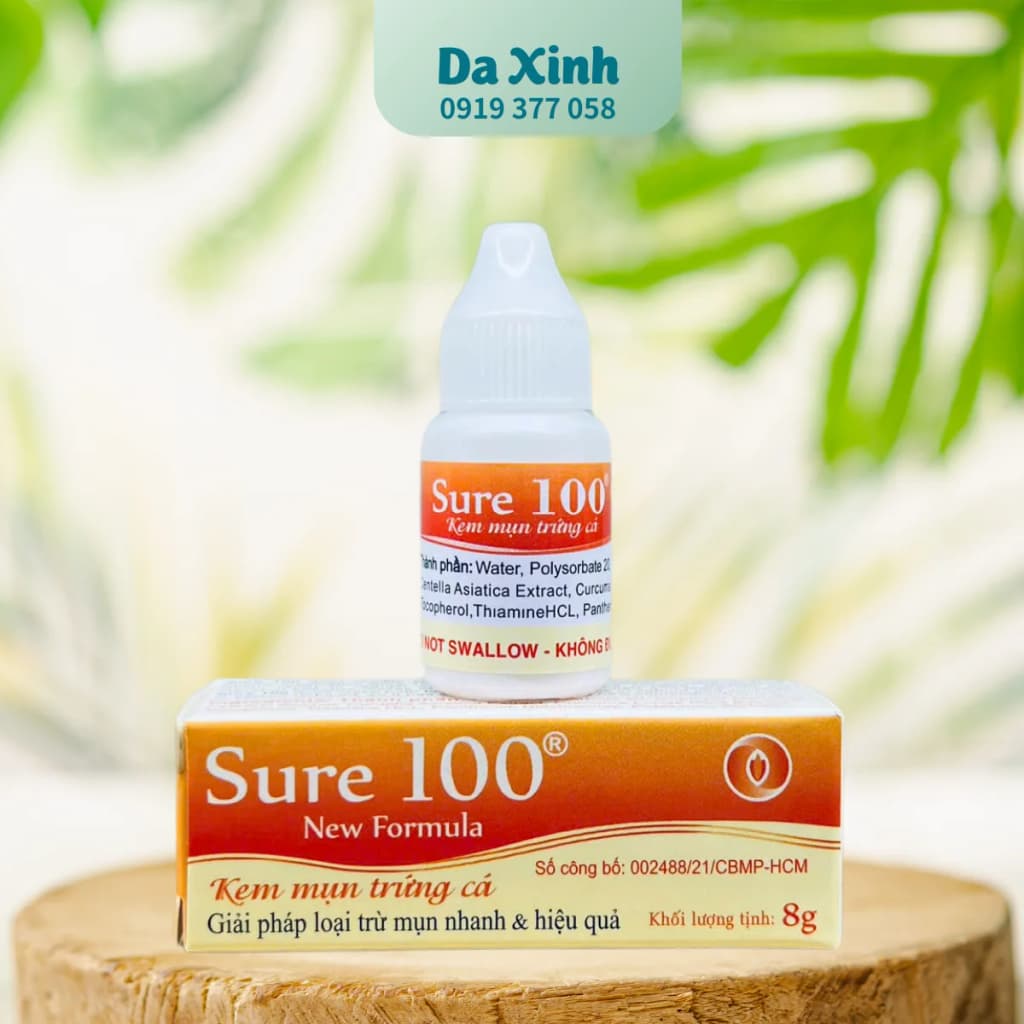 Gel Mụn Sure 100 - Giảm mụn nhanh ngừa thâm mụn hiệu quả