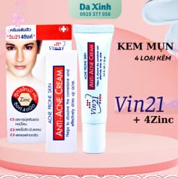 Kem Mụn Vin21 Anti-Acne Cream +4Zinc – Giải Pháp Chăm Sóc Da Mụn Cho Làn Da Sáng Mịn
