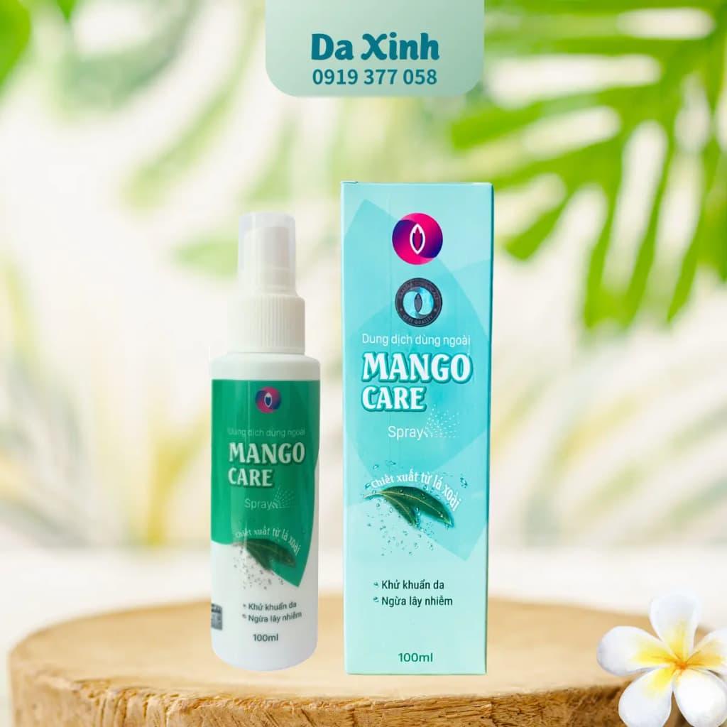 Mango Care 100ml - Xịt Sát Khuẩn Da Chiết Xuất Từ Lá Xoài Giúp Bảo Vệ Da Hiệu Quả